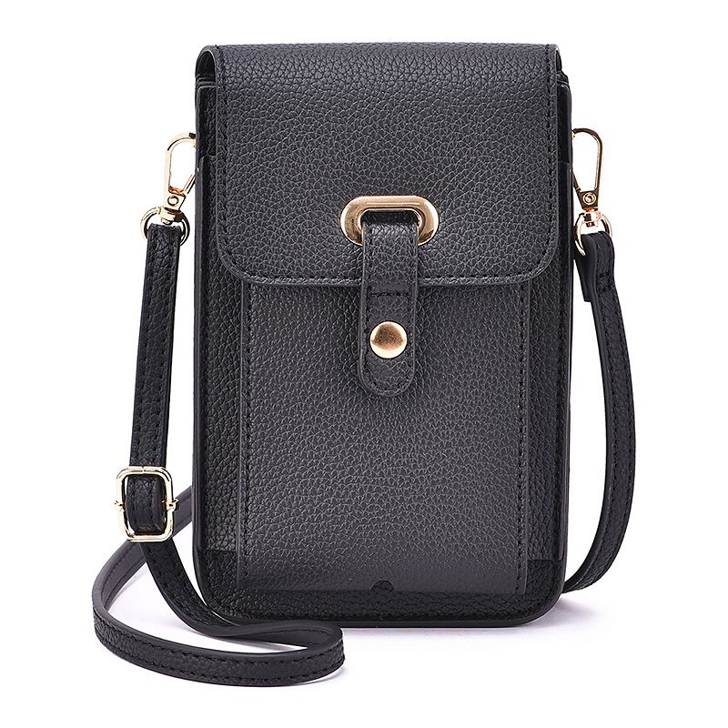 Mellow World Septima Touchscreen Cell Phone Crossbody Bag, Black