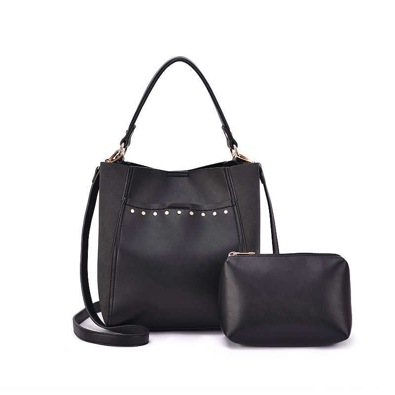 Mellow World Kadin Two-toned Bucket Bag, Black