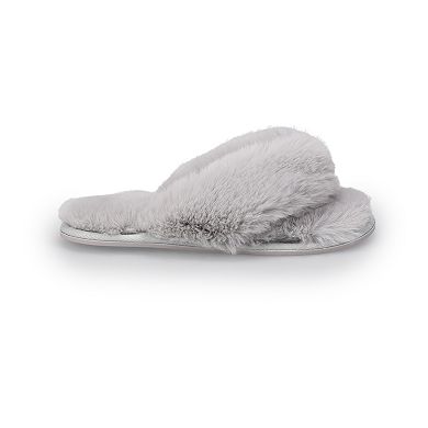 LC Lauren Conrad Women's Faux Fur Flip Flop Slippers