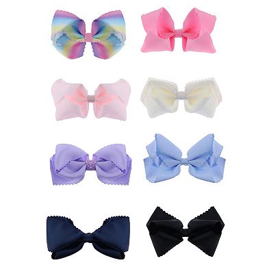 Girls Elli by Capelli 8-Pack Hair Bow Clips