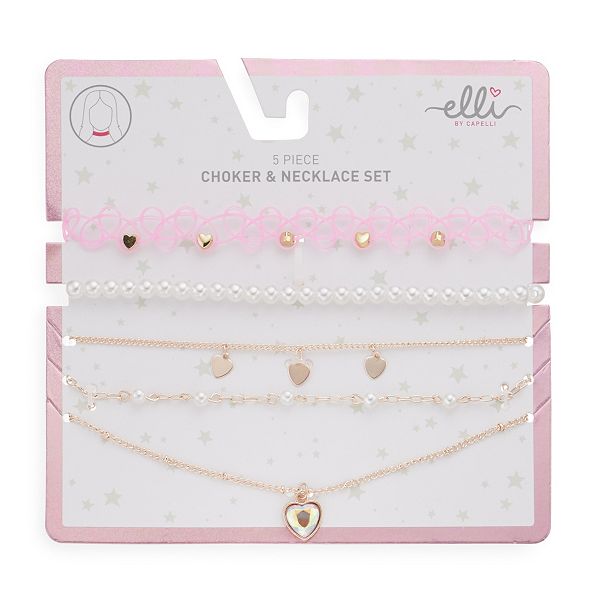 Girls Elli by Capelli 5-pack Choker Necklace Set