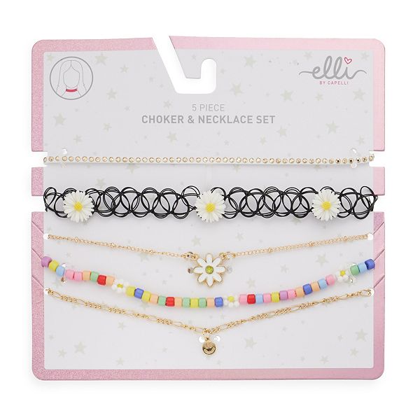 Girls Elli by Capelli 5-pack Choker Necklace Set