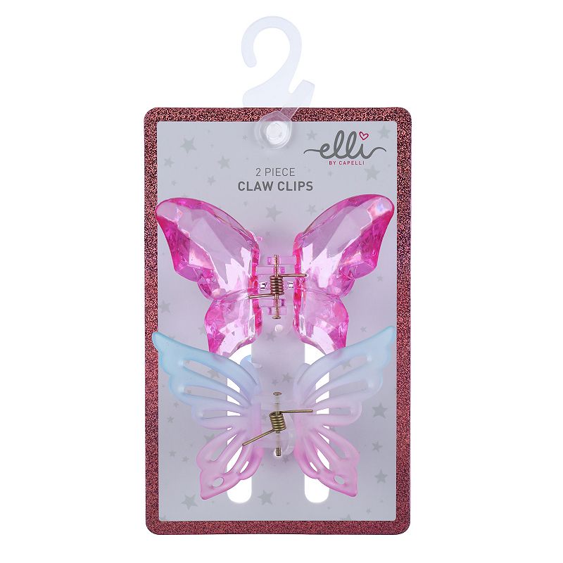 18792165 Girls Elli by Capelli 2-Pack Butterfly Hair Clips, sku 18792165