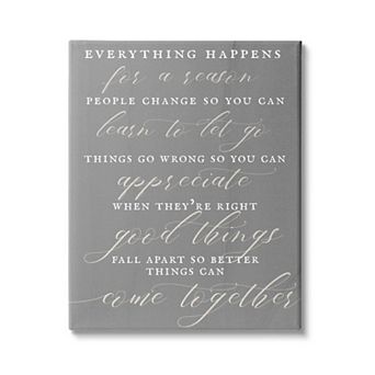 Stupell Home Decor Good Things Fall Apart Soft Calligraphy Canvas Wall Art
