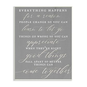 Stupell Home Decor Good Things Fall Apart Soft Calligraphy Wall Art