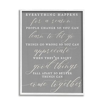 Stupell Home Decor Good Things Fall Apart Soft Calligraphy Wall Art