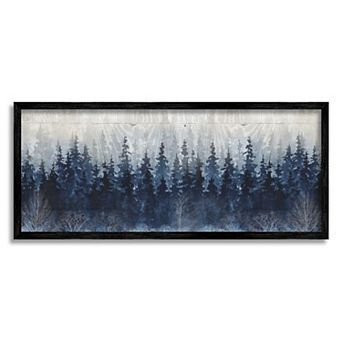 Stupell Home Decor Blue Forest Tree Line Wall Art