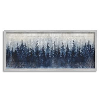 Stupell Home Decor Blue Forest Tree Line Wall Art