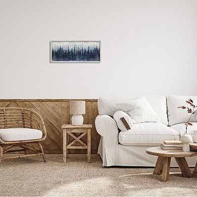 Stupell Home Decor Blue Forest Tree Line Fir Woodland Wall Art