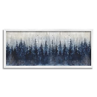 Stupell Home Decor Blue Forest Tree Line Wall Art