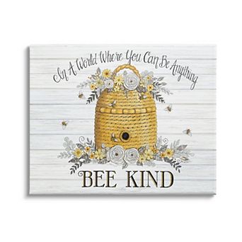 Stupell Home Decor In A World Bee Kind Motivational Beehive Wall Art