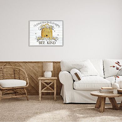 Stupell Home Decor In A World Bee Kind Motivational Beehive Wall Art
