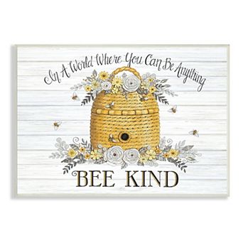 Stupell Home Decor In A World Bee Kind Motivational Beehive Wall Art