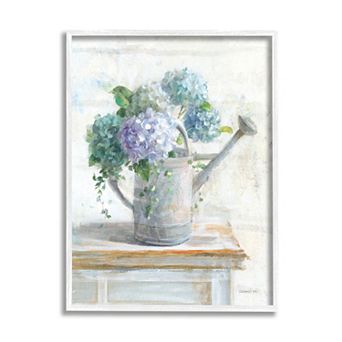 Stupell Home Decor Blue Hydrangeas in Watering Can Wall Art