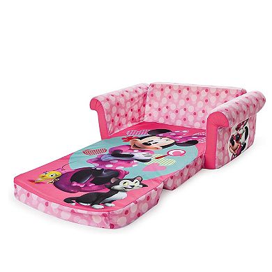 Marshmallow Furniture Kids 2-in-1 Flip Open Foam Compressed Sofa, Minnie Mouse