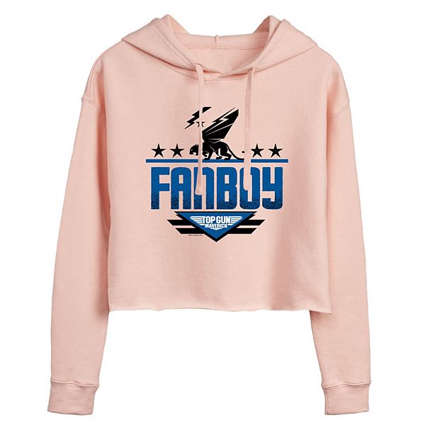 Juniors' Top Gun Fanboy Cropped Graphic Hoodie