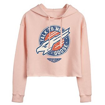 Juniors' Top Gun Goose Cropped Graphic Hoodie