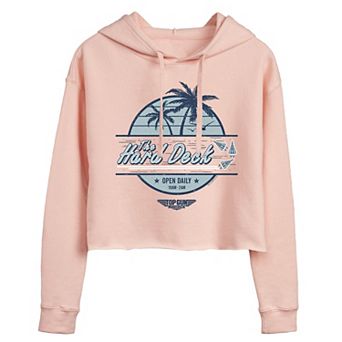 Juniors' Top Gun Deck Cropped Graphic Hoodie