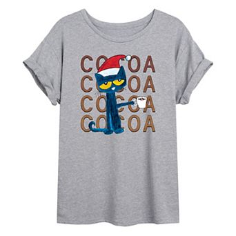 Juniors' Pete The Cat "Cocoa" Oversized Graphic Tee