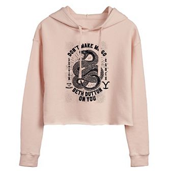 Juniors' Yellowstone "Beth Dutton" Cropped Graphic Hoodie