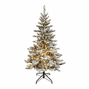 5-ft. Pre-Lit LED Snow Pine Artificial Christmas Tree