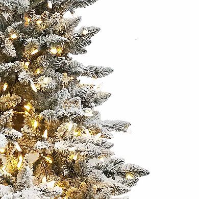 5-ft. Pre-Lit LED Snow Pine Artificial Christmas Tree