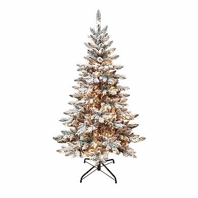 5-ft. Pre-Lit Snow Pine Artificial Christmas Tree