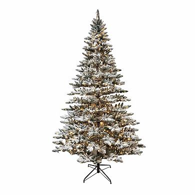 9-ft. Pre-Lit LED Snow Pine Artificial Christmas Tree