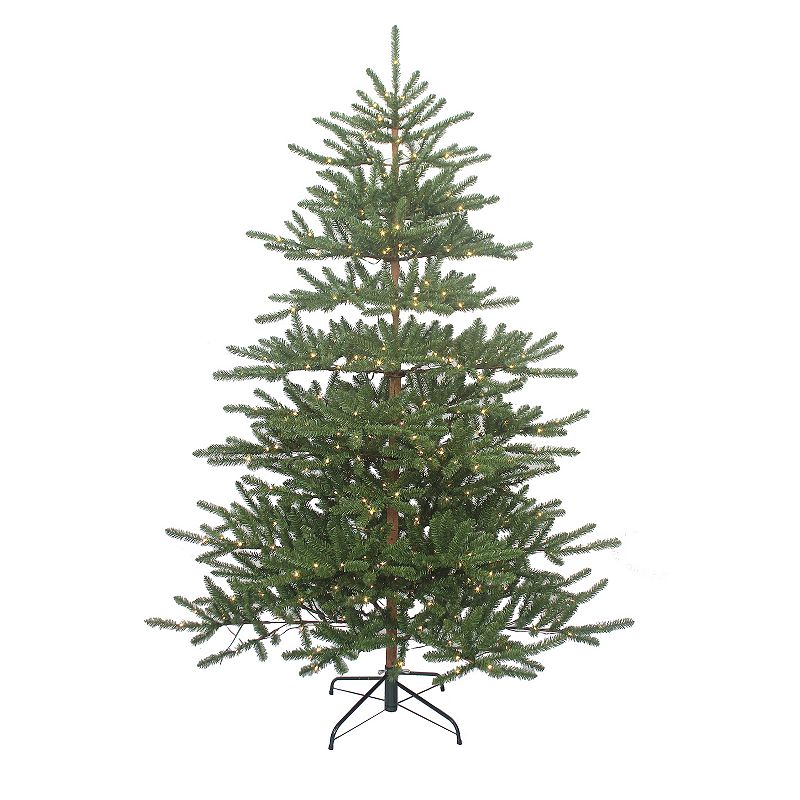 7-ft. Pre-Lit LED Mountain Pine Artificial Christmas Tree, Green