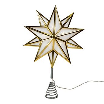10-Point LED Gold Star Christmas Tree Topper