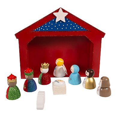 Miniature Nativity Table Decor 10-piece Set