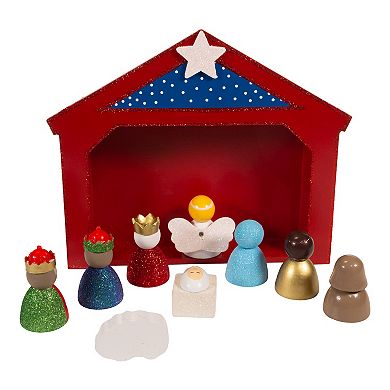 Miniature Nativity Table Decor 10-piece Set