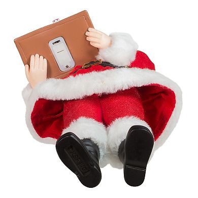 Light-Up Santa Gingerbread House Table Decor