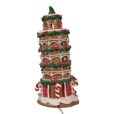 Leaning Tower of Pisa Artificial Gingerbread House Table Decor