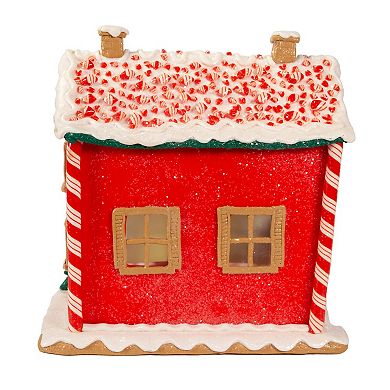 Faux Gingerbread Music LED House Table Decor