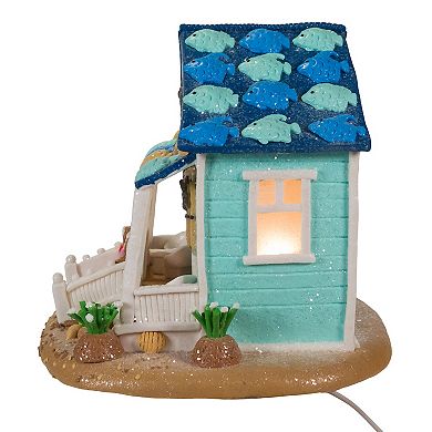 Faux Gingerbread Light-Up Beach House Table Decor