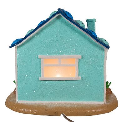 Faux Gingerbread Light-Up Beach House Table Decor