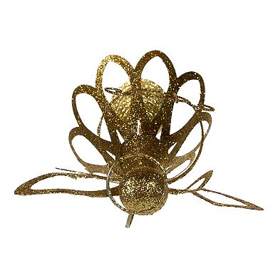 Gold Finish Glitter Angel Christmas Tree Topper