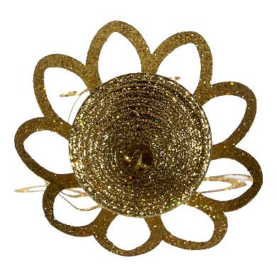 Gold Finish Glitter Angel Christmas Tree Topper