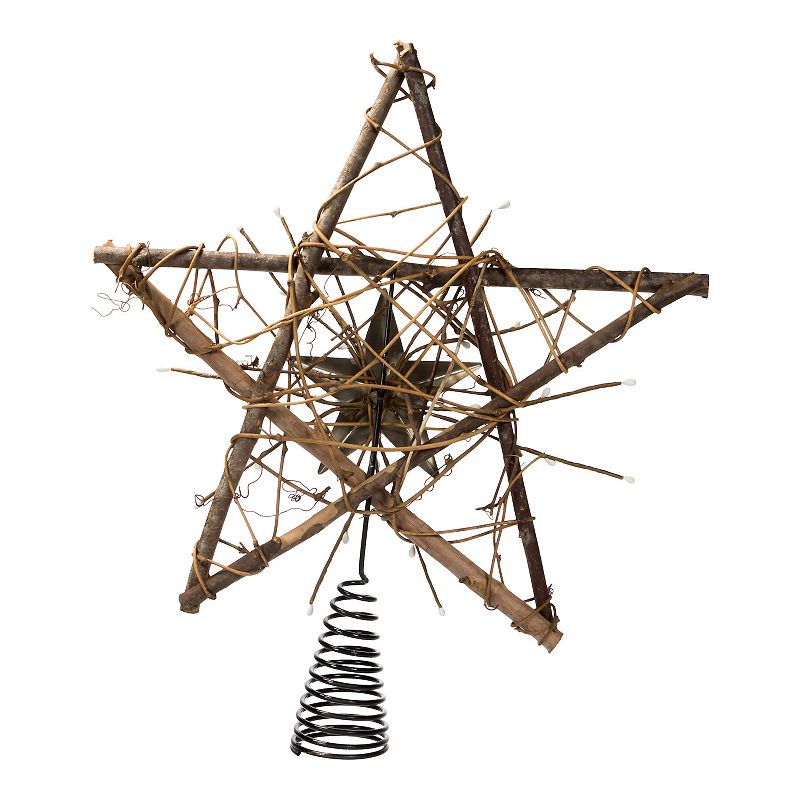 18212631 Rustic Star Christmas Tree Topper, Brown sku 18212631