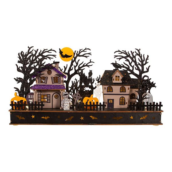 Light-Up Musical Halloween Village Table Decor