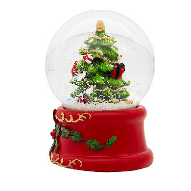 Christmas Tree Musical Water Snow Globe Table Decor
