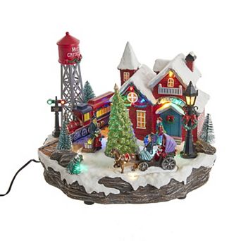 Light-Up Musical Christmas Village Table Decor