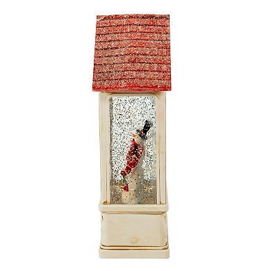 Light-Up Snowman House Lantern Snow Globe Table Decor