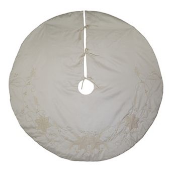 Artificial Pearl Beaded Christmas Tree Skirt