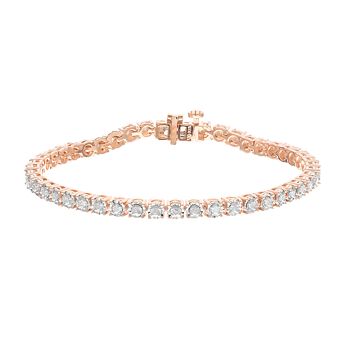 Diamond Brilliance Sterling Silver 1 Carat T.W. Diamond Tennis Bracelet