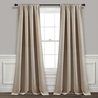 Lush Decor Insulated Rod Pocket Set of 2 Blackout Window Curtain Panels