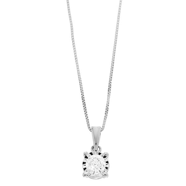 10k Gold 1/3 Carat T.W. Diamond Pendant Necklace