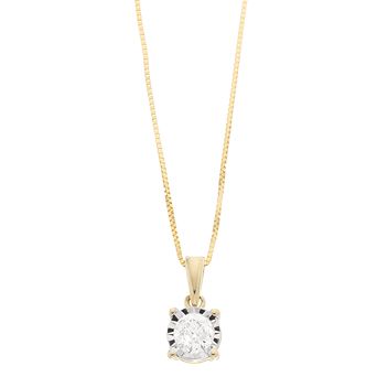 10k Gold 1/3 Carat T.W. Diamond Pendant Necklace