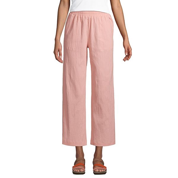 Petite Lands' End High-Rise Wide Leg Knit Pants